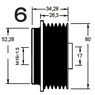 AD KUHNER 885311 -  Механизм свободного хода генератора